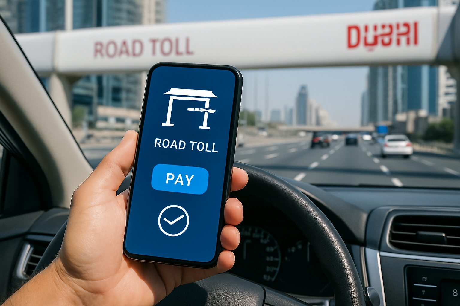 Digital payment for road tolls in Dubai